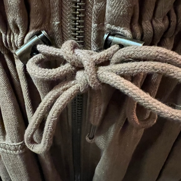 Free People Tan Parker Hooded Jacket Sz10 - Picture 11 of 16